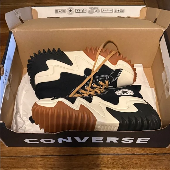 Converse Black and White Athletic Shoes - Picture 8 of 9